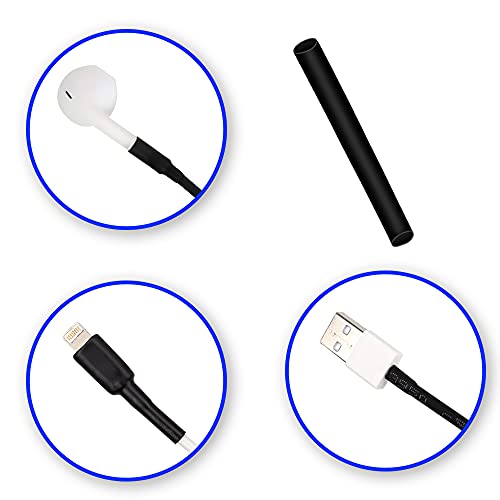 720 PCS Black Ratio 2:1 Heat Shrink Tubing Kit with Box, 8 Sizes
