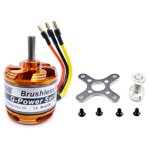 DYS D3536 910KV/1000KV/1250KV/1450KV 5.0mm Brushless Outrunner Motor 2-4S for Multicopter RC Aircraft Fixed-Wing UAV (D3536 1250KV) - color: D3536 1250kv