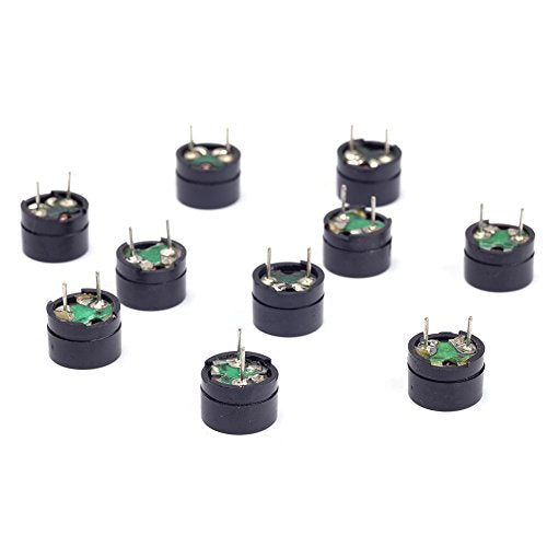 10Pcs 5V 2 Terminals Passive Electronic Alarm Buzzer Electromagnetic Beeper AC Impedance for Arduino (Pack of 10) CYT1008