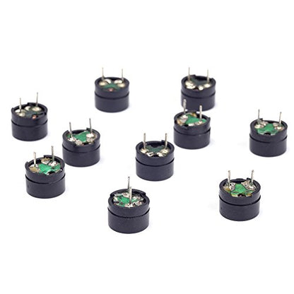 10Pcs 5V 2 Terminals Passive Electronic Alarm Buzzer Electromagnetic Beeper AC Impedance for Arduino (Pack of 10) CYT1008