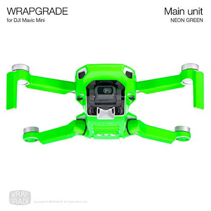 Wrapgrade Skin compatible with DJI Mavic Mini (NEON GREEN) - color: NEON GREEN