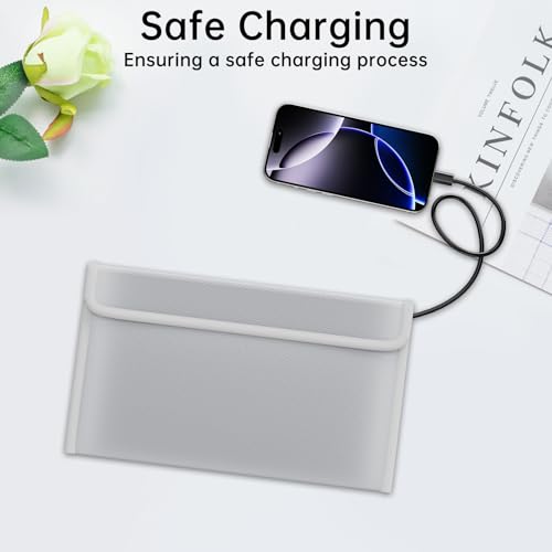 Fireproof Lipo Battery Bag,10.7"×6.3", Silver