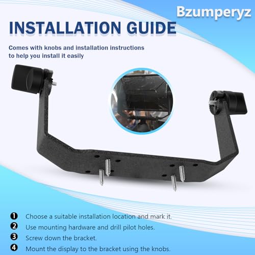 740149-1 Gimbal Bracket Mounting Bracket with Knobs Mounting Screws Fit for Helix 8 Helix 9 Helix 10 Fishfinders All Models - style: 740149-1