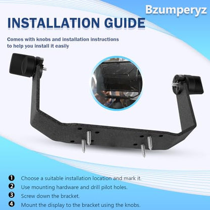 740149-1 Gimbal Bracket Mounting Bracket with Knobs Mounting Screws Fit for Helix 8 Helix 9 Helix 10 Fishfinders All Models - style: 740149-1