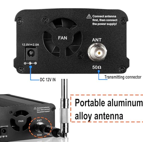 1W/7W Long Range FM Transmitter, FM Broadcast Transmitter with LCD