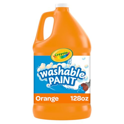 Crayola Washable Paint, Orange Paint, Classroom Supplies, 1 Gallon - color: Orange