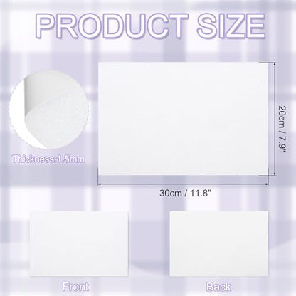 uxcell Foam Sheets 5Pcs 8x12Inch EVA Self-Adhesive Sparkle White Glitters - color: White