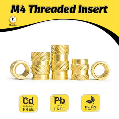 KADRICK 150PCS M4 Heat Set Inserts Kit,M4*(6/8/10mm)*5.5mm with Insert Tip - size: M4 Kit H6-10mm 150Pcs + Tool