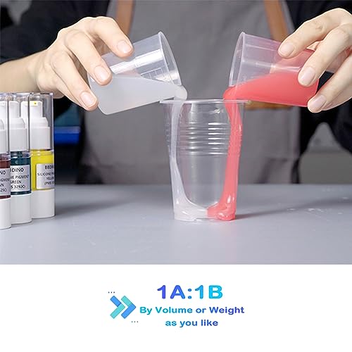 BBDINO Platinum Liquid Silicone Mold Making Kit 20A Clear Trial 2.42 lbs - size: 38.8 Oz