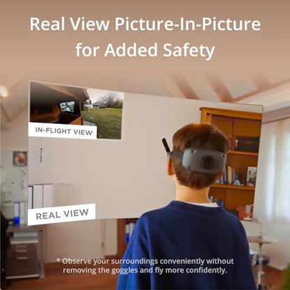 DJI Goggles 3, FPV Goggles with Stunning Micro-OLED Screens, Immersive Flight Experience, O4 HD Video Transmission, Adjustable Diopters, Wireless Streaming, Drone Goggles with Real View PiP