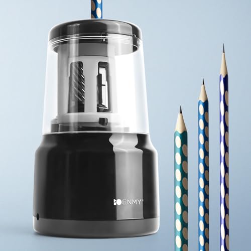 Electric Pencil Sharpener, Heavy-Duty Helical Blade, USB/Battery Operated for No.2 & Colored Pencils in School/Office/Home