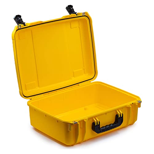 Seahorse 720 Heavy Duty Protective Dry Box Case Without Foam - TSA Approved/Mil Spec / IP67 Waterproof/USA Made for Cameras, Firearms, Motorcycles, Laptops, Consoles, VR, Drones - color: Yellow