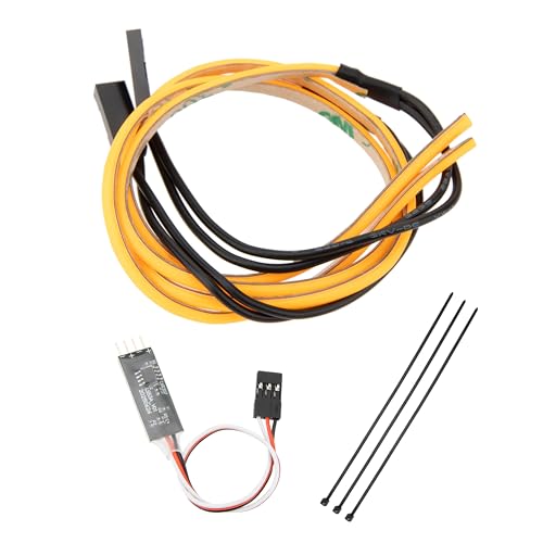 MEUS RACING RC LED Strip Colored Light Strip for TRX4M SCX24 1/24 1/18 RC Crawlers Upgrade (Orange) - color: Orange
