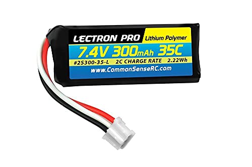 COMMON SENSE RC Lectron Pro 7.4V 300mAh 35C Li-Po Battery with UMX Connector