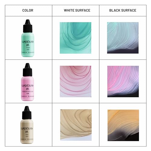 KAMENSKAYA Alcohol Ink Set - 16 Pastel Alcohol Inks, 0.51 fl oz (15 ml) Each