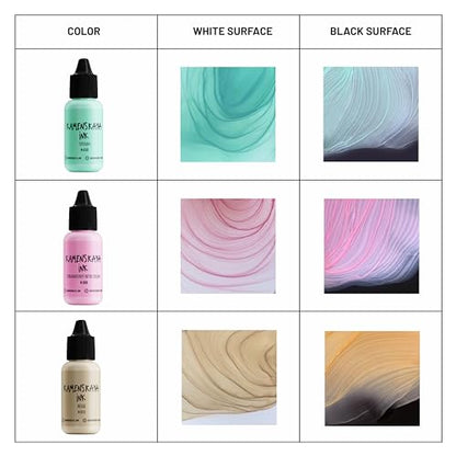 KAMENSKAYA Alcohol Ink Set - 16 Pastel Alcohol Inks, 0.51 fl oz (15 ml) Each
