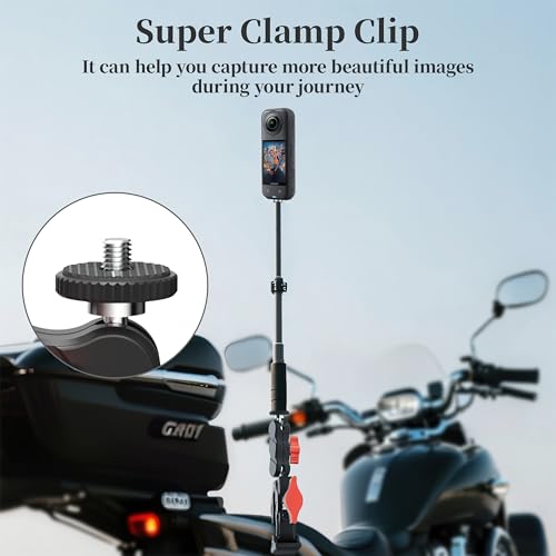 Clamp Camera Mount for Insta360 X6 X5 LUNA Ultra Pocket 4 Pro Accessories
