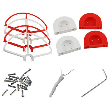 DGZZI Propeller Protector 1Set Red and White Propeller Blade Crash Guard Cover Bumper for Phantom 3