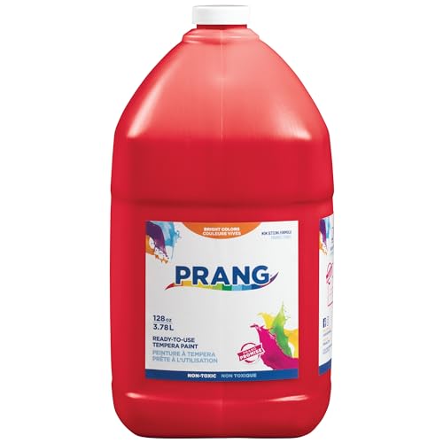 Prang Ready-to-Use Tempera Paint, Red, 1 Gal., 1 Count - color: Red, size: 1 Count (Pack of 1)