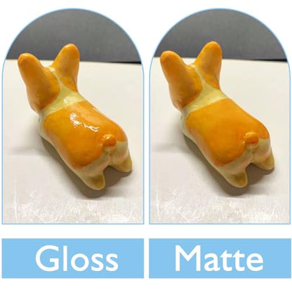 2 x 50ml Air Dry Clay Glaze, Protect Clay Surfaces, Gloss & Matte Glaze - size: gloss+matte