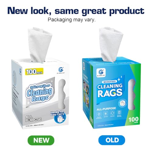 GLIMGLINT Microfiber Cleaning Cloth 100 Pack, Reusable Paper Towels 11 x 9 - color: White