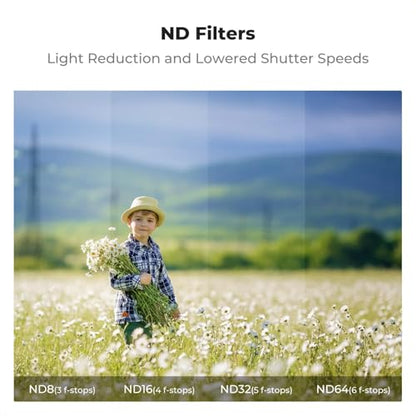 K&F CONCEPT ND Filter Kit Compatible with DJI NEO - style: ND8+ND16+ND32+ND64