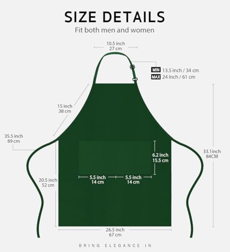 Syntus 12 Pack Apron with 2 Pockets for Men Women, Polyester, Multi-Color - color: Multicolor