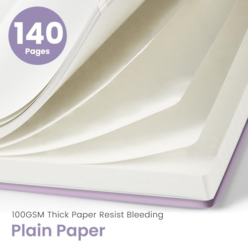 Taja Blank Spiral Notebook for Work, 5.7"x7.9" Spiral Plain Sketch Notebook - color: E-Purple, style: d-Blank