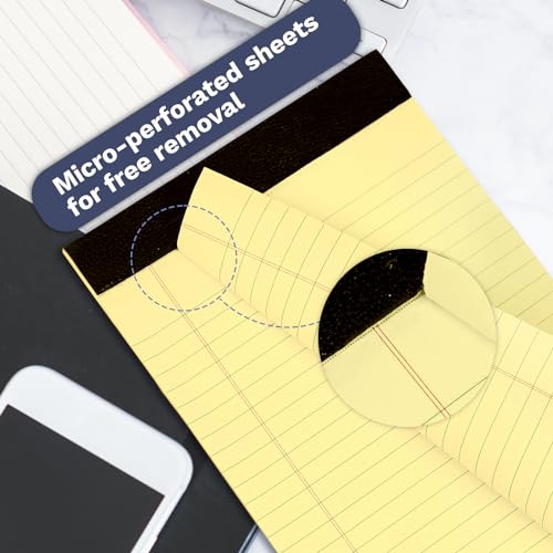Goefun 12 Pack Yellow Note Pads 5x8, Small Legalpads-30 Sheets Per Notepad - color: yellow, size: 5x8