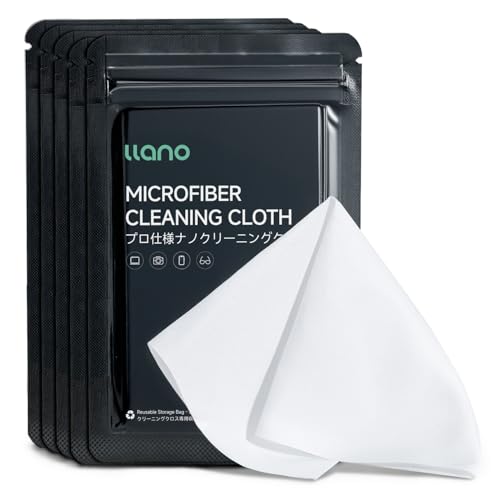 llano Lens Cleaning Cloth, Screen Cleaning Cloth 5 Pack (23cm x 23cm)