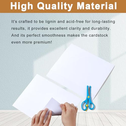 Silunkia 40 Sheets White Cardstock 8.5 x 11 Printer Paper 75lb - color: White