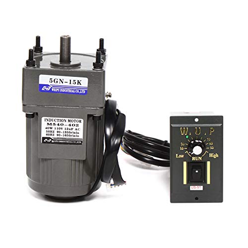 0-90RPM 40W 15K Variable Speed Gear Reduction Motor with Speed Controller - color: 15K 40W
