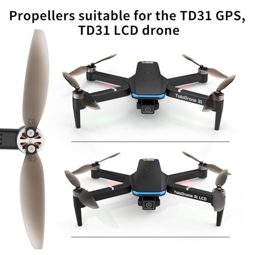 Toladrone 16 PCS Propellers for TD31LCD Drone, Low Noise Airscrew Blades, Quick-Release Replacement Blades Spare Accessories