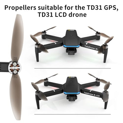 Toladrone 16 PCS Propellers for TD31LCD Drone, Low Noise Airscrew Blades, Quick-Release Replacement Blades Spare Accessories