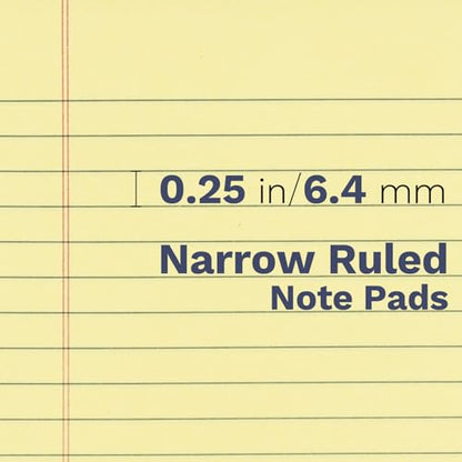 Goefun 12 Pack Yellow Note Pads 5x8, Small Legalpads-30 Sheets Per Notepad - color: yellow, size: 5x8