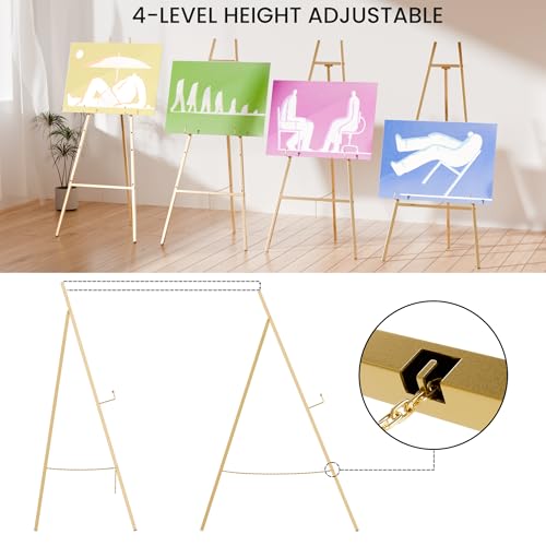 Gold Easel Stand for Sign, Wedding Sign