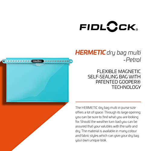 FIDLOCK Hermetic Dry Bag Flexible Magnetic Bag, Multi, Fabric Black - color: Fabric Black, size: Multi