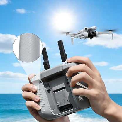 Silicone Protective Cover Case Sleeve for DJI RC 2 Remote Controller, Shockproof Scratch-Resistant Dustproof Grip Sleeve, Compatible with DJI Mini 4 Pro / Air 3 / Neo / Flip Fly More Combo Controller Accessories (Black) - color: Black