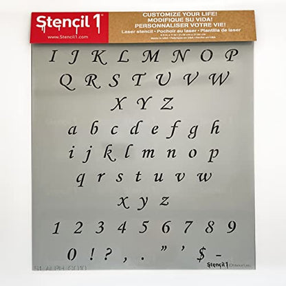 Stencil1 Corsiva Font Stencil 1/2" Alphabet Letters Painting Craft - size: 1/2" Letters