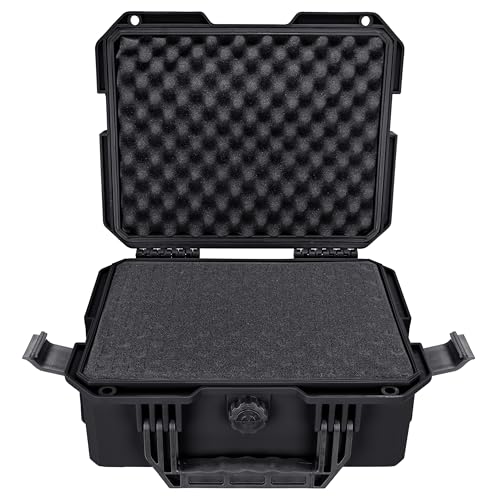 Eylar 13.8" Intact Series Compact Hard Camera Case, Lightweight and Durable Stacker Design with Foam - color: Black
