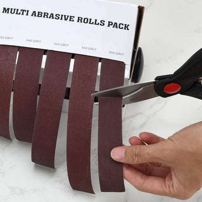 Emery Cloth Roll, 5 Rolls 8 Meters Abrasive Sandpaper - size: 5Rolls 26FT