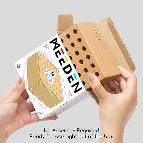 MEEDEN Beechwood Pencil Brush Holder: Paint Brush Storage Organizer - size: 1-PACK