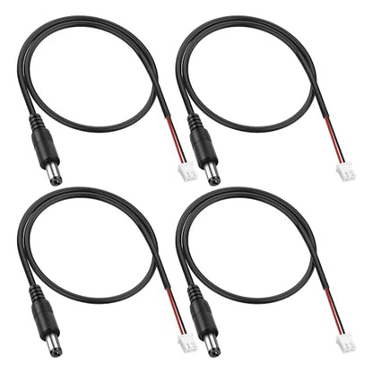 MEIRIYFA DC5521 Male to XH2.54 2Pin Terminal Power Cable 4Pcs