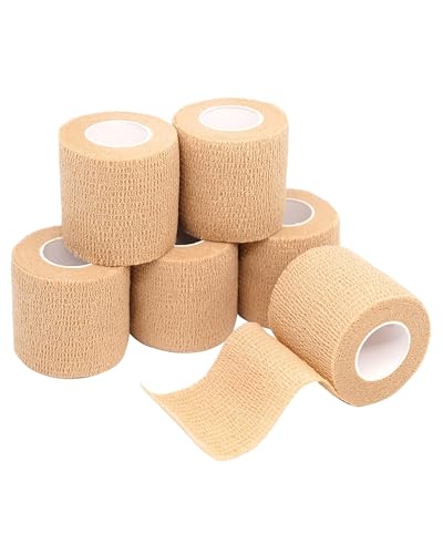 FriCARE Self Adhesive Bandage Wrap, Medical Tape in First Aid Kit, Tan - color: Tan
