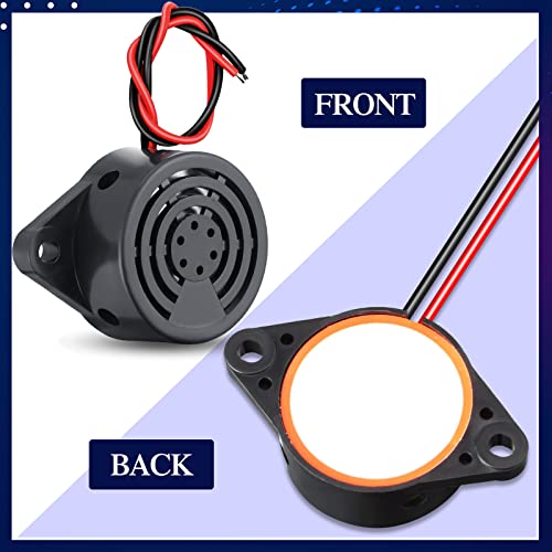 Geiserailie DC 3-24V 95 dB Electronic Buzzer Active Piezo Buzzer Alarm Sounder Continuous Sound Beep, Black(36 Pcs)