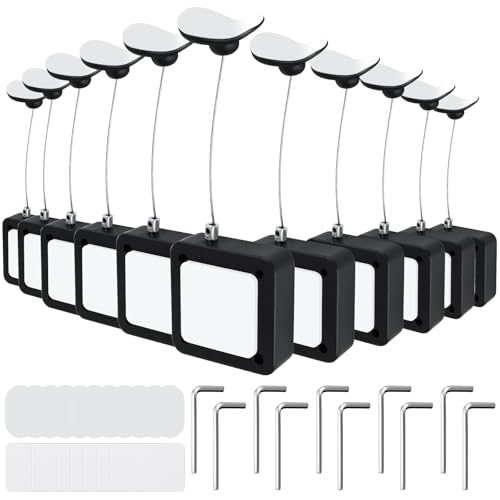12 PCS Retractable Remote Control Tether 6.6ft/2m Remote Leash Remote Rescue for TV Remotes Game Controllers and Tablets Remote Control Security for Home Showroom Hotel - size: 6.6FT-12PCS