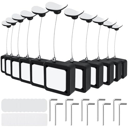 12 PCS Retractable Remote Control Tether 6.6ft/2m Remote Leash Remote Rescue for TV Remotes Game Controllers and Tablets Remote Control Security for Home Showroom Hotel - size: 6.6FT-12PCS
