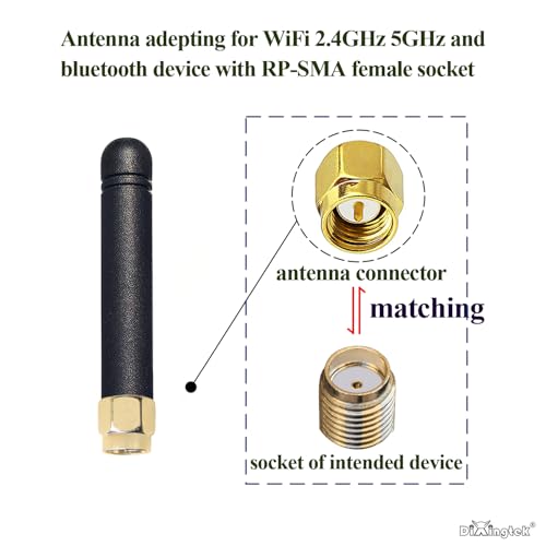 Mini Dual Band WiFi 2.4GHz 5GHz 5.8GHz SMA MIMO Antenna (2-Pack)