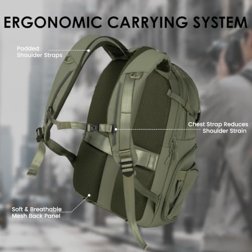 TARION Urban Camera Backpack for Photographers 21L ROVE FX21 Green - color: Green