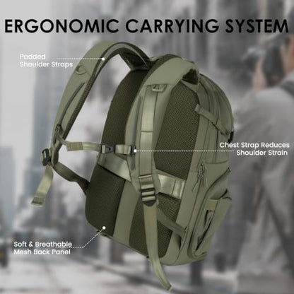 TARION Urban Camera Backpack for Photographers 21L ROVE FX21 Green - color: Green